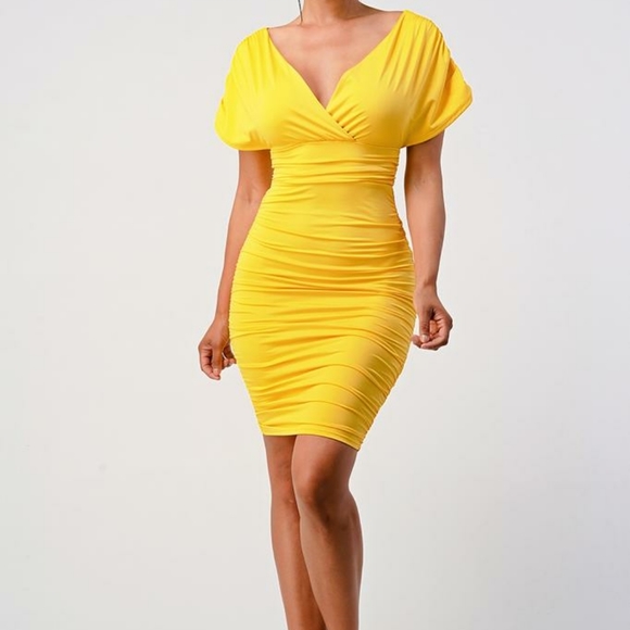 Scrunched off-the-shoulder dress - Picture 2 of 7